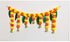 Artificial Fluffy Marigold and Mango Leaves with Bells Door Toran